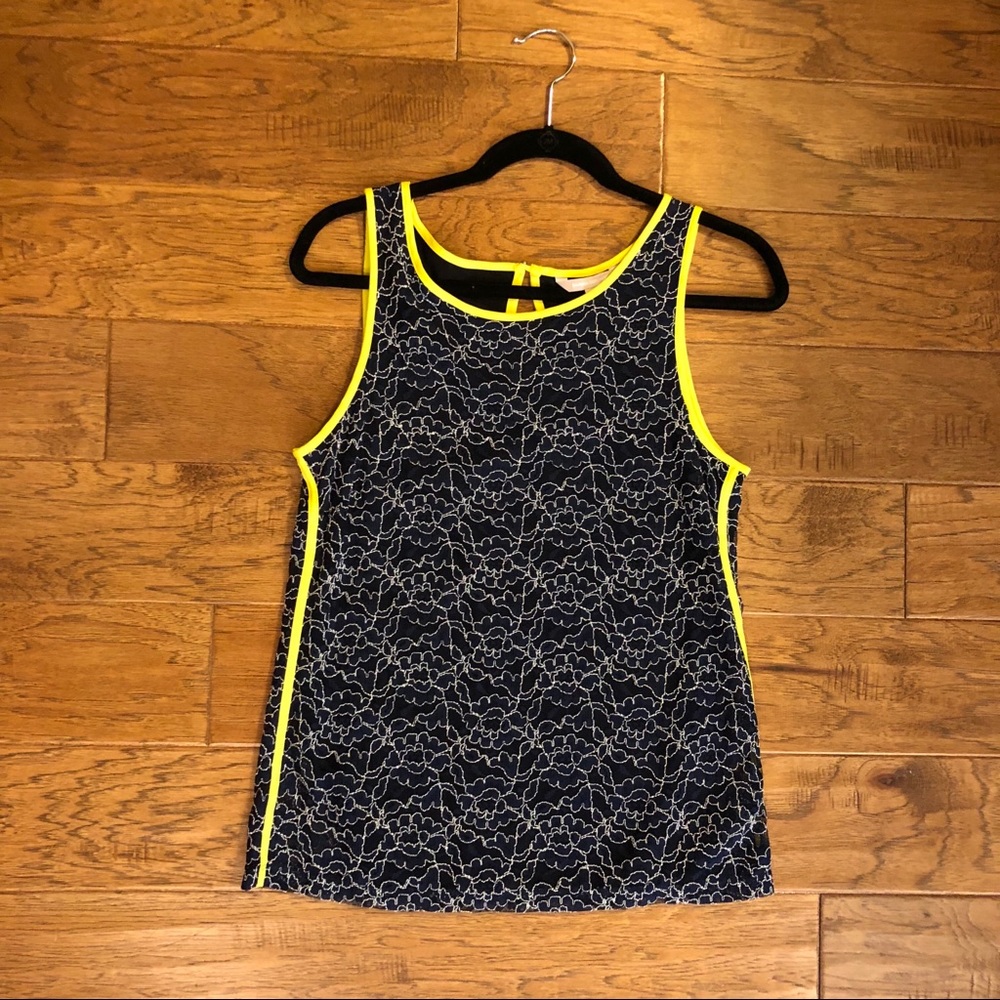 Banana Republic Lace Overlay Top